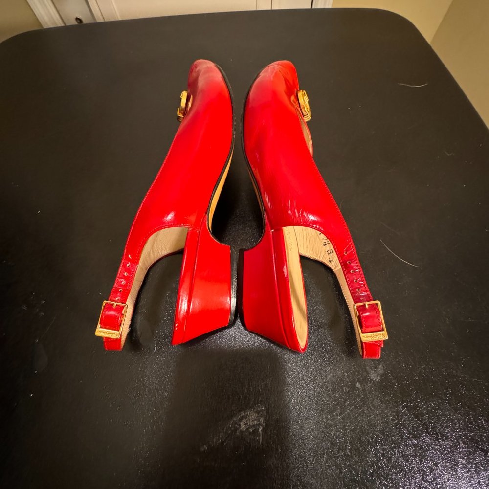 Salvatore Ferragamo sie 7.5B red sling back shoes - Picture 6 of 12